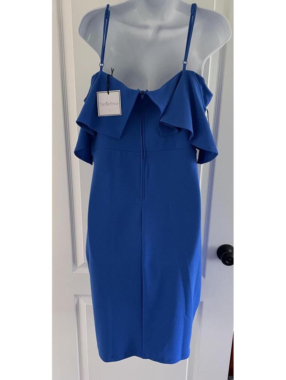 Blue Spaghetti Strap Ruffle Dress - Picture 5 of 9